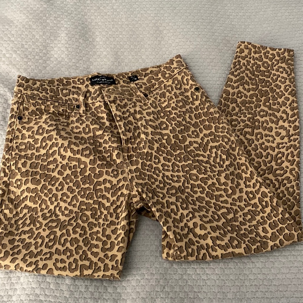 LUCKY Brand Leopard skinny jeans
